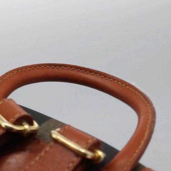 FENDI Pecan Canvas Backpack Brown Black gold Auth - Picture 7 of 16